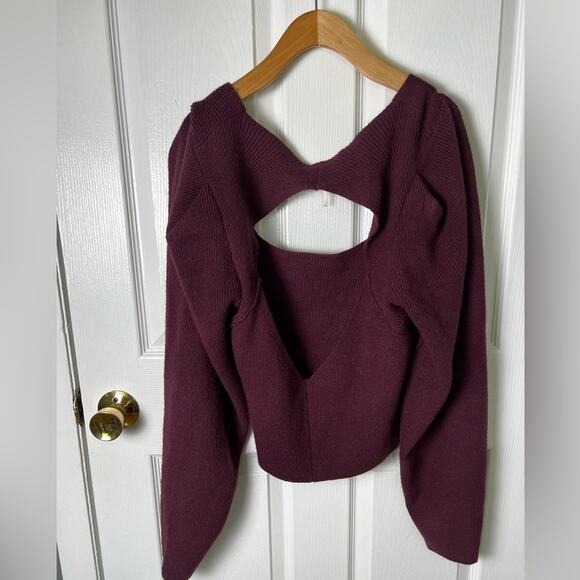 Free People Saffron Ribbed Square Neck Sweater M - Picture 7 of 9
